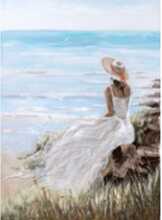 Õlimaal naine rannas, 90 x 120 cm