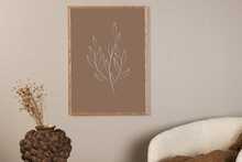 Plakat, joonistatud leht VENTURE DESIGN, 70 x 100 cm, pruun