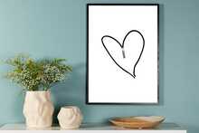 Plakat Venture Design Heart, 70 x 100 cm, valge