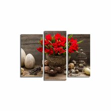 Kolmeosaline reproduktsioon Wallity 3PATK-30, 66 x 45 cm