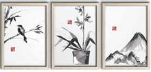 Kolmeosaline reproduktsioon Wallity 3PKCT-002, 38 x 53 cm, 3 tk