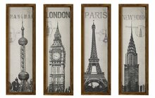 Neljaosaline dekoratiivne raamitud MDF pilt Wallity Mioli Decor KZM388, 19 x 70 cm