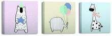 Kolmeosaline reproduktsioon Wallity FAH09, 90 x 30 cm