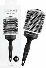 Juuste stiliseerimishari Lussoni Care & Style, ümar, 65 mm, hõbe/must, 1 tk