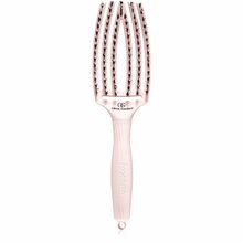Juuksehari Olivia Garden Fingerbrush Medium, Pastel Pink, 1 tk