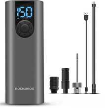 Elektriline rattapump Rockbros 42720001001, must, LED-ekraani ja USB-C kaabliga