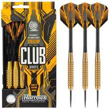 Noolemängu nooled Harrows Steeltip Club Brass, 25 g, kuldne/must/kollane, 3 tk