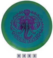 Discgolfi ketas Discmania S-Line FD3 Solar Flare, teal/roheline