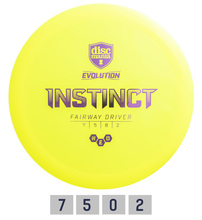 Discgolfi ketas Discmania NEO Instinct, 7/5/0/2, kollane