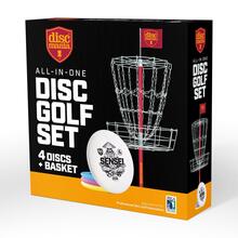 Discgolfi korv Discmania koos ketastega