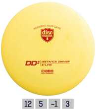 Discgolfi ketas Discmania S-Line DD3, kollane