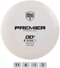Kettagolfi ketas Discmania Q-Line Premier DD1, valge
