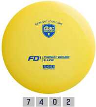 Discgolfi ketas Discmania S-Line FD1, kollane