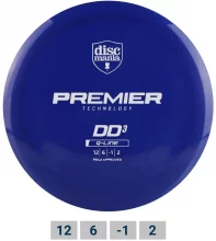 Diskgolfi ketas Discmania Q-Line Premier DD3, sinine