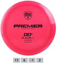 Diskgolfi ketas Discmania Q-Line Premier DD1, Distance Driver, roosa