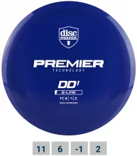 Diskgolfi ketas Discmania Q-Line Premier DD1, sinine