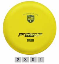 Diskgolfi ketas Discmania D-Line P2 Flex 1, kollane