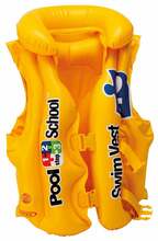 Täispuhutav ujumisvest lastele Intex Pool School Deluxe 58660EU, kollane, 50 x 47 cm