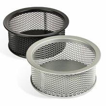 Karbil väikestele esemetele Forpus, ümmargune, 79 x 37 mm, perforeeritud metall, must