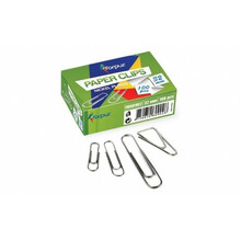 Kirjaklambrid Forpus, 26 mm, valge metall, ümmargune (100 tk)