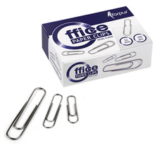 Kirjaklambrid Forpus, 50 mm, 100 tk, valge metall, ümmargune
