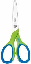 Koolikäärid vasakukäelistele Bic Comfort, 13 cm, sinine/roheline