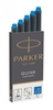 Tindikapslid PARKER Quink 5 tk helesinine
