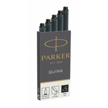 Tindikapslid Parker Quink pikad, mustad, 5 tk