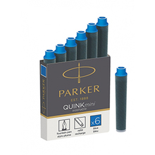 Tindikapslid Parker Quink Mini, sinine, 6 tk