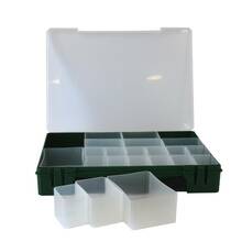 Kalastuskast Amona Fishing Box, 32.2 cm, läbipaistev/tumeroheline