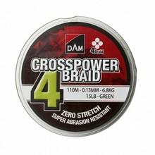 Punutud tamiil DAM Crosspower 4-Braid, 150 m, 0.17 mm, 9 kg