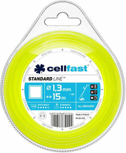 Trimmerijõhv Cellfast 35-010, kandiline, 1,3 mm x 15 m
