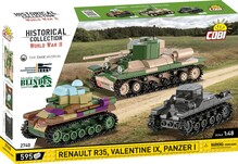 Konstruktor Cobi Renault R35 - Valentine IX - Panzer I 2740, 595 tk