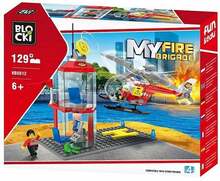 Konstruktor Blocki MyFireBrigade helikopteri ja juhtimistorni komplekt KB0812, 129 tk