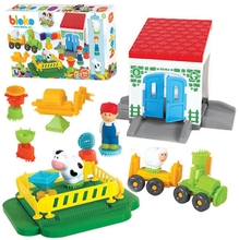 Konstruktor Mochtoys Ežiukas Farm, 100 tk + 3 figuuri