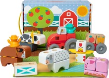 Mänguklotside komplekt Spinmaster Melissa & Doug Blockables Farm, 56 tk