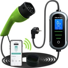 Elektriauto laadija Qoltec 2in1 Type 2, 3,5 kW, 230 V, WiFi, TUYA, 5 m