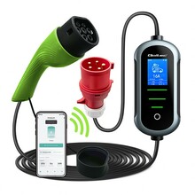Elektriauto laadimisjaam Qoltec, Type 2, 22 kW, 400 V, WiFi, TUYA, 7 m