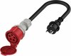 Elektriauto adapter Platinet EVA11C35S, CEE 16A (F) - Schuko 16A (M)