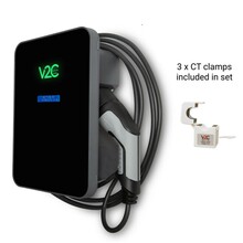 Elektriauto laadimisjaam V2c Trydan Pro, Type 2, 22 kW, 3-faasiline, 5 m, must