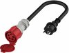 EV adapter Platinet EVA22C35S, CEE 32A (F) - Schuko 16A (M)