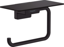 Tualettpaberihoidja riiuliga Hansgrohe AddStoris 41772670, 15 x 8 cm, matt must