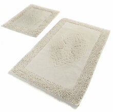 Vannitoamattide komplekt Foutastic Piante 359CHL1634, 100 x 60 cm, valge/beež, 2 tk