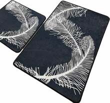 Vannitoamattide komplekt Foutastic Alisan, 359CHL5279, 100 x 60 cm, antratsiit, 2 tk