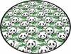 Vannitoa vaip Foutastic Žalias Panda Circle Djt, 140 cm
