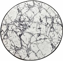 Vannitoa vaip Foutastic Marble Circle, 100 cm, must-valge