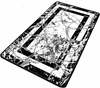 Vannitoa vaip Foutastic Marmor, 359CHL4379, 120 x 70 cm, must