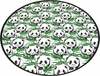 Vannitoa vaip Foutastic Žalias Panda Circle Djt, 100 cm