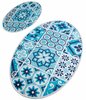 Vannitoamattide komplekt Foutastic Ceramic, 359CHL1526, 100 x 60 cm, sinine, 2 tk