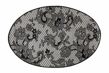 Vannitoa vaip Foutastic Lace, 120 x 80 cm, must